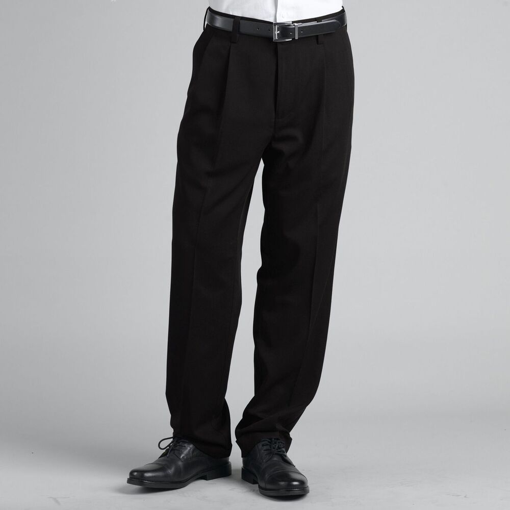 Covington Men's Pleated Dress Pants 42x30 Black - 25% Off 5+ Items